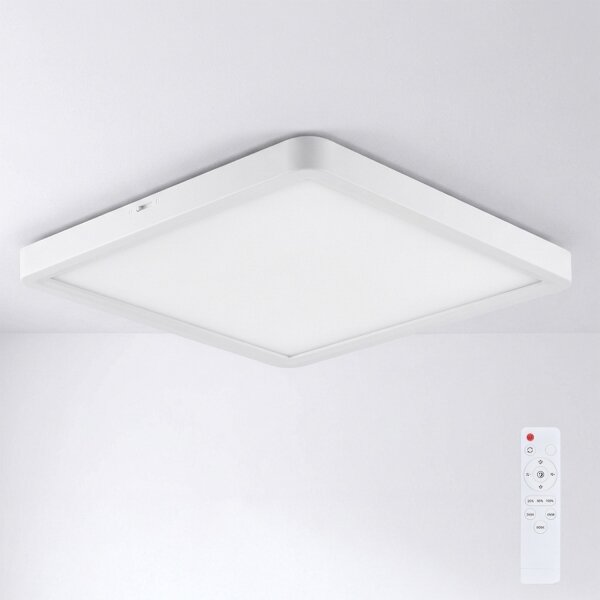 Brilagi - Plafonieră LED reglabilă ESTELA SQUARE, 36 W, 230 V, 31 x 31 cm, alb + telecomandă