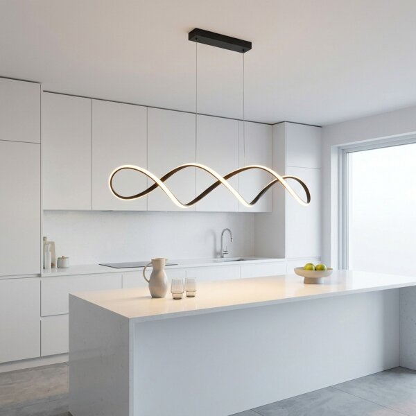 Brilagi - Lustră LED suspendată pe cablu DNA, 41 W, 230 V, 4100 K, negru