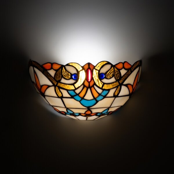 Brilagi - Aplică de perete Tiffany din vitralii MIRABELLA, 1x E14, 40W, 230V