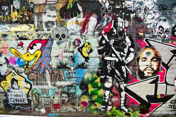 Tapet Graffiti, artă și fonturi, Fototapet pentru camera unui adolescent, Fototapet pentru camera unui adolescent, u12434 : Uwalls.ro