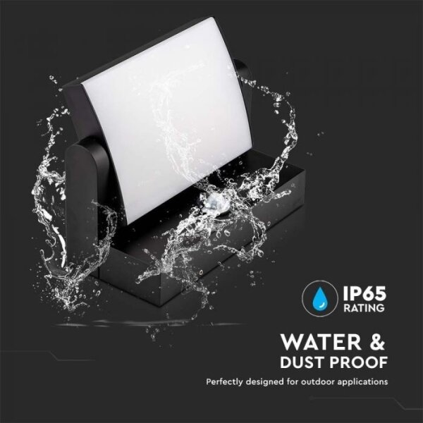 LED Aplica de perete exterior cu senzor LED/17W/230V 3000K IP65 negru