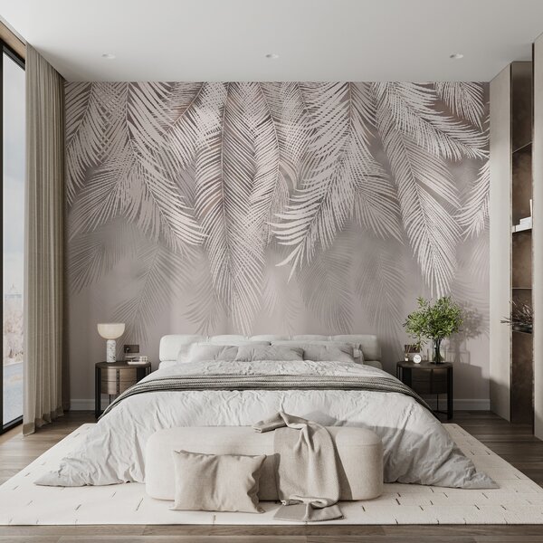 Tapet Frunze delicate care cad, Fototapet pădure, Fototapet Tropics, u48556v5 : Uwalls.ro