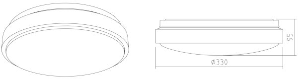 APLED - Plafonieră LED LENS PP TRICOLOR LED/18W/230V IP41 1210lm