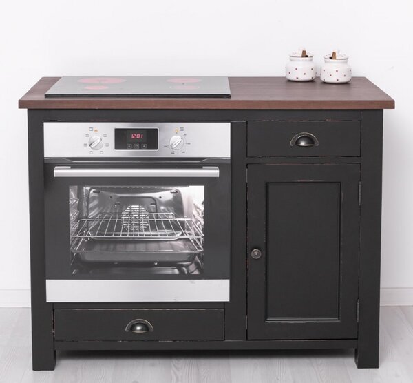 Kitchen furniture for oven and stove oak top cu finisaj Triple Colored