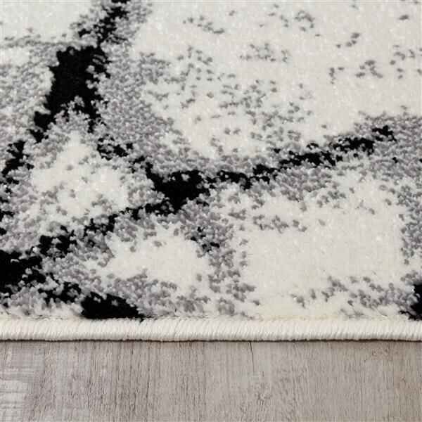 Covor Cappuccino 16102-610, Marime 60 x 110 cm, Gri, Inaltime Fir 7 mm, Antialergic, Polipropilena, Living, Dormitor, Sufragerie, Birou 60 x 110