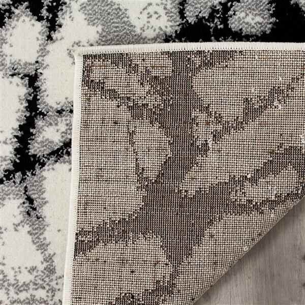 Covor Cappuccino 16102-610, Marime 60 x 110 cm, Gri, Inaltime Fir 7 mm, Antialergic, Polipropilena, Living, Dormitor, Sufragerie, Birou 60 x 110