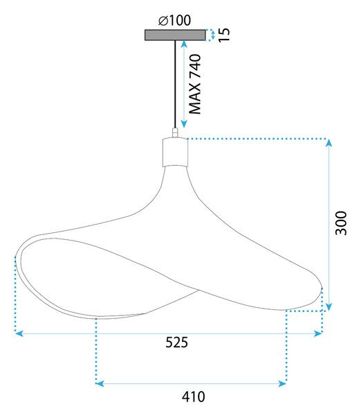 Lampă de tavan Bamboo APP1641-1CP 50cm