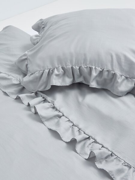 Sinsay - Lenjerie de pat din satin - gri deschis