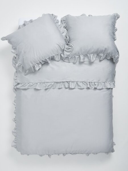 Sinsay - Lenjerie de pat din satin - gri deschis