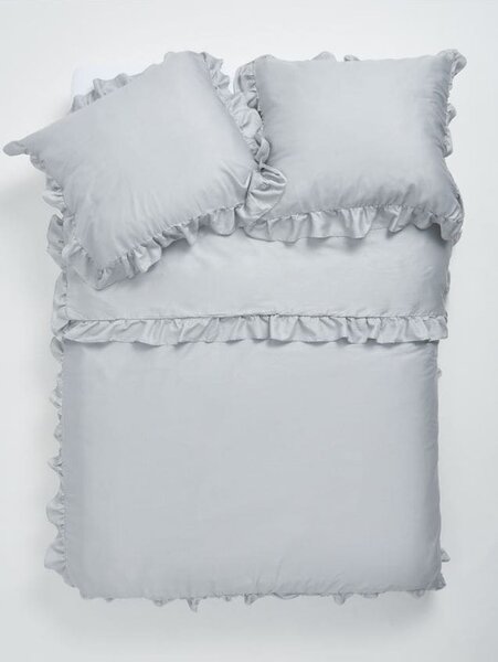Sinsay - Lenjerie de pat din satin - gri deschis