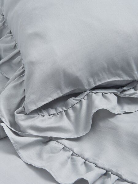 Sinsay - Lenjerie de pat din satin - gri deschis