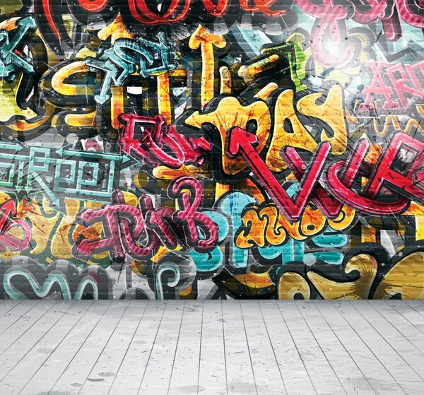 Tapet Vopsea de artă, vopsea e graffiti, Fototapet pentru camera unui adolescent, Fototapet pentru camera unui adolescent, u56045 : Uwalls.ro