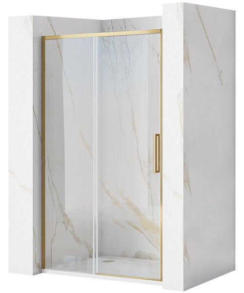 Rea Rapid Slide, usa dus 120x195 cm, sticla transparenta 6 mm, profil auriu mat, REA-K4709