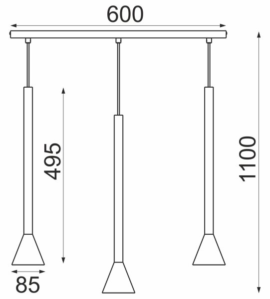 Lustră pe cablu MAZZO 3xGU10/8W/230V bej