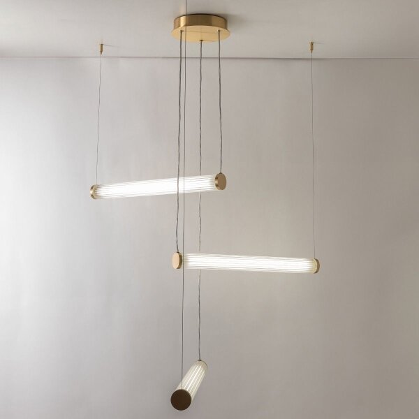 Zuma Line 1234 - Lustru LED dimabil pe cablu COMO LED/64W/230V 2700-6500K auriu + telecomandă