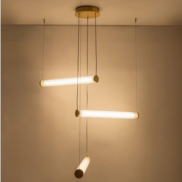 Zuma Line 1234 - Lustru LED dimabil pe cablu COMO LED/64W/230V 2700-6500K auriu + telecomandă