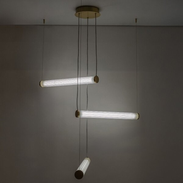 Zuma Line 1234 - Lustru LED dimabil pe cablu COMO LED/64W/230V 2700-6500K auriu + telecomandă