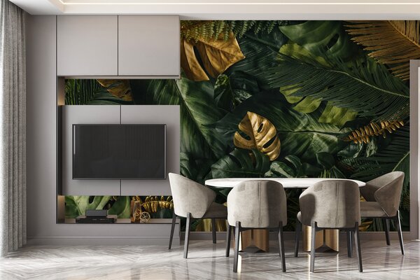 Tapet Botanică, plantă e frunză, Fototapet pădure, Fototapet Tropics, u22273 : Uwalls.ro