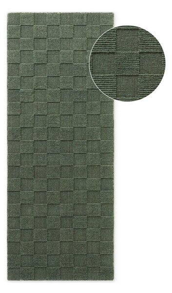 Covor tip traversă verde închis țesut manual din lână 80x200 cm Scala – Villeroy&Boch