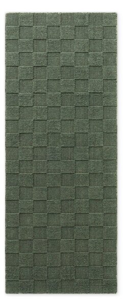 Covor tip traversă verde închis țesut manual din lână 80x200 cm Scala – Villeroy&Boch