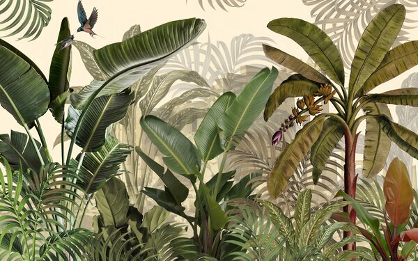 Tapet Junglă tropicală și frunze, Fototapet Natură, u74748 : Uwalls.ro