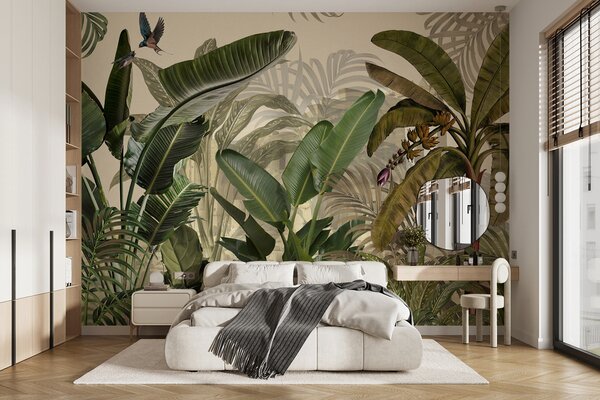 Tapet Junglă tropicală și frunze, Fototapet Natură, u74748 : Uwalls.ro