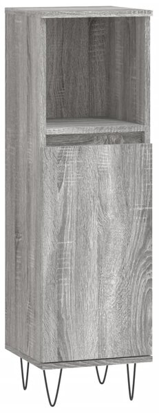 Dulap de baie, gri sonoma, 30x30x100 cm, lemn prelucrat