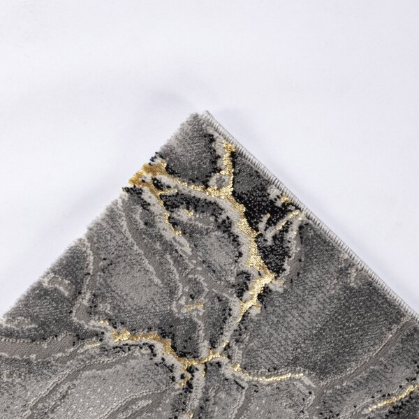 Covor Modern Living , Dormitor Dreptunghiular Marmara T156A Gri Gold (Alege dimensiunea: 100X200 cm)