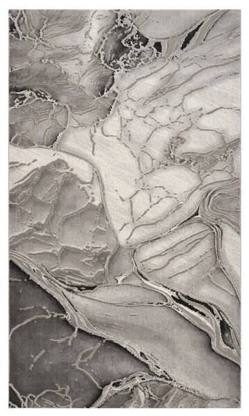 Covor Modern Living , Dormitor Dreptunghiular Marmara T156A Gri (Alege dimensiunea: 100X200 cm)