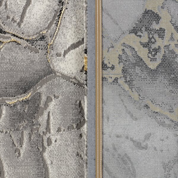 Covor Modern Living , Dormitor Dreptunghiular Marmara T156A Gri Gold (Alege dimensiunea: 100X200 cm)