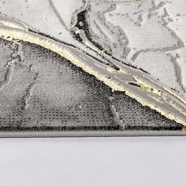 Covor Modern Living , Dormitor Dreptunghiular Marmara T156A Gri Gold (Alege dimensiunea: 100X200 cm)