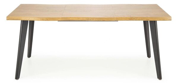 Masa extensibila bucatarie DICKSON, stejar miere/negru, 150/210x90x75