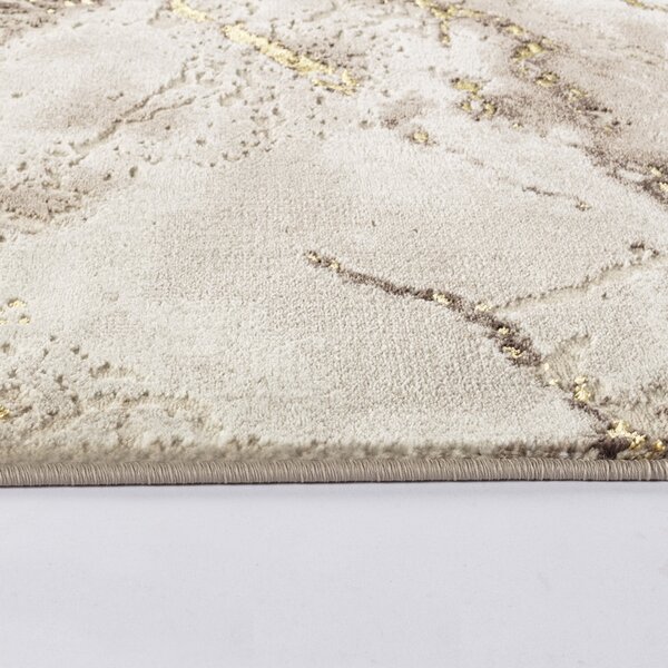 Covor Modern Living , Dormitor Dreptunghiular Marmara T160A Crem Gold (Alege dimensiunea: 100X200 cm)