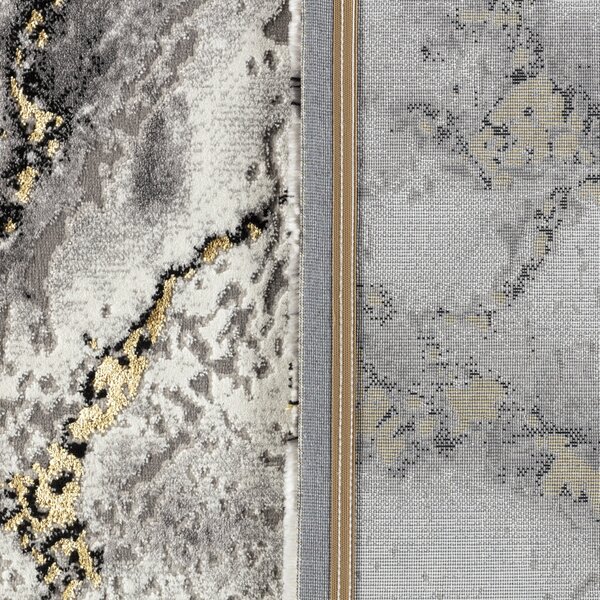 Covor Modern Living , Dormitor Dreptunghiular Marmara T160A Gri Gold (Alege dimensiunea: 100X200 cm)