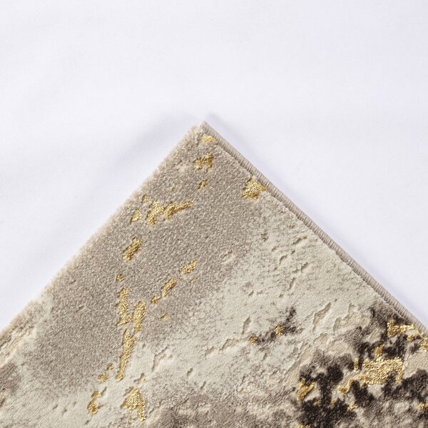 Covor Modern Living , Dormitor Dreptunghiular Marmara T160A Crem Gold (Alege dimensiunea: 100X200 cm)