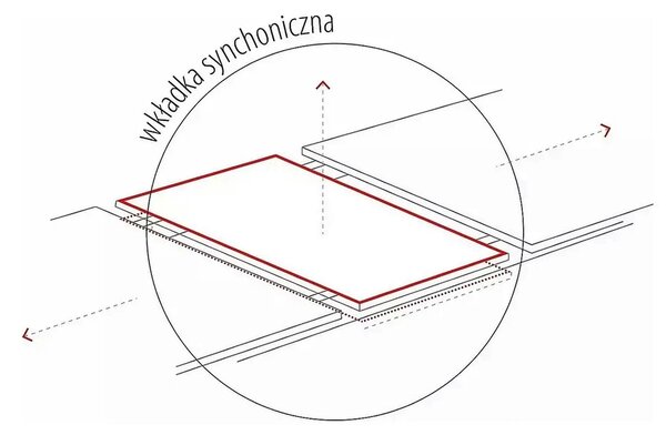 Masa extensibila BONUCCI, negru cu efect de marmura/maro, 200/250x98x7