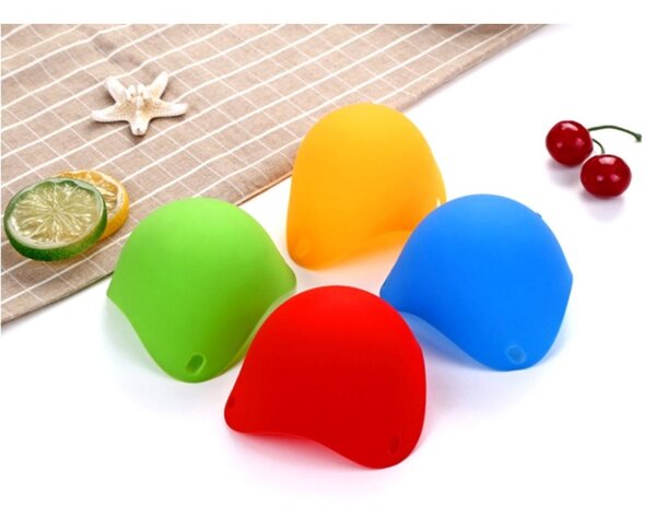 Set recipiente fierbere oua, 4buc, silicon, 56g, 9 x 6,5cm, multicolor