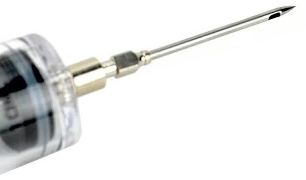 Injector condimente carne, 3 ace, 50 ml, plastic, 88g, 15 x 8cm, negru/gri