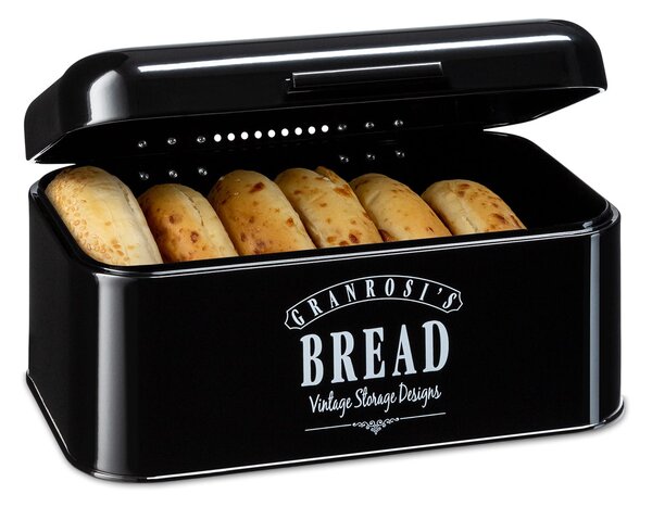Klarstein Delaware, cutie pentru pâine, metal, 30 x 16 x 20,5 cm, capac cu balamale, găuri de ventilație