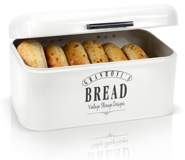 Klarstein Delaware, cutie pentru pâine, metal, 30 x 16 x 20,5 cm, capac cu balamale, găuri de ventilație