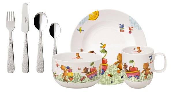 Set vesela pentru copii, din portelan, Hungry As A Bear Multicolor, 7 piese, Villeroy & Boch