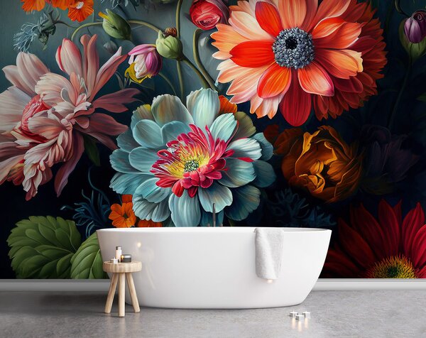 Tapet Splash floral, Fototapet 3D, Fototapet 3D Flori, u96631 : Uwalls.ro