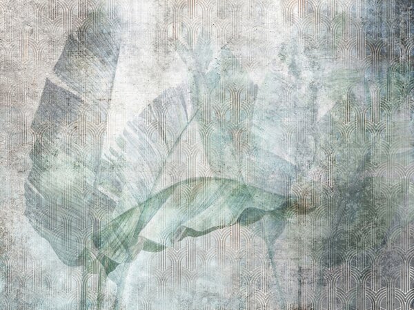Tapet Frunze cu patină de cupru, Fototapet pădure, Fototapet Tropics, u96927 : Uwalls.ro