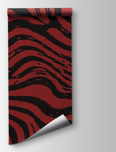 Fototapet Model cu dungi roșii și negre, Fototapet abstracte, Fototapet populare, t00969v2 - Tapeko.ro