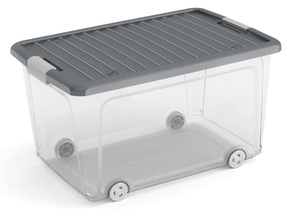 Cutie de depozitare din plastic cu capac 56,5x39x31,5 cm W box L – KIS