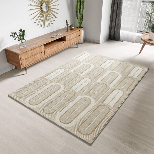 Covor crem 160x230 cm Flora – Universal