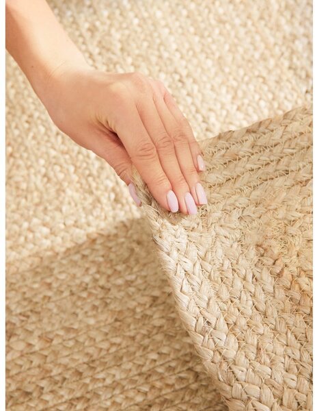 Covor tip traversă în culoare naturală deschisă reversibil/țesut manual din iută 80x200 cm Juno – Hanse Home