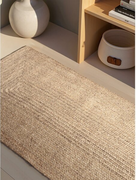 Covor tip traversă în culoare naturală deschisă reversibil/țesut manual din iută 80x200 cm Juno – Hanse Home