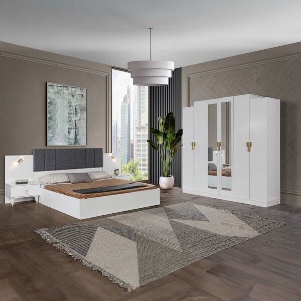 Dormitor Cod 200 Alb Fara Comoda