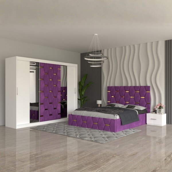 Dormitor Sofia Mov 160x200